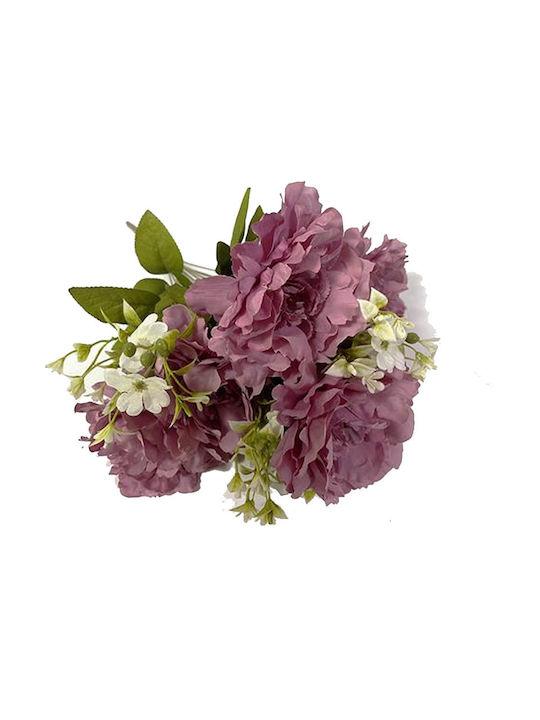 Buchet din Flori Artificiale Peony Pink 52cm Zaros