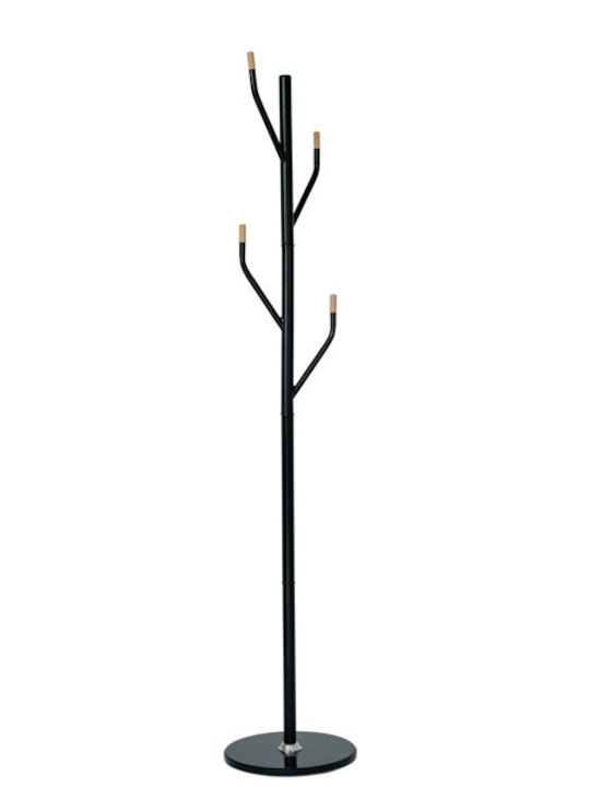 Evigri Keleman Freistehender Kleiderständer Metallisch Schwarz 180cm