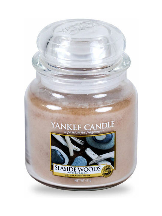 Yankee Candle Scented Candle Jar with Scent Seaside Woods Brown 411gr 1pcs