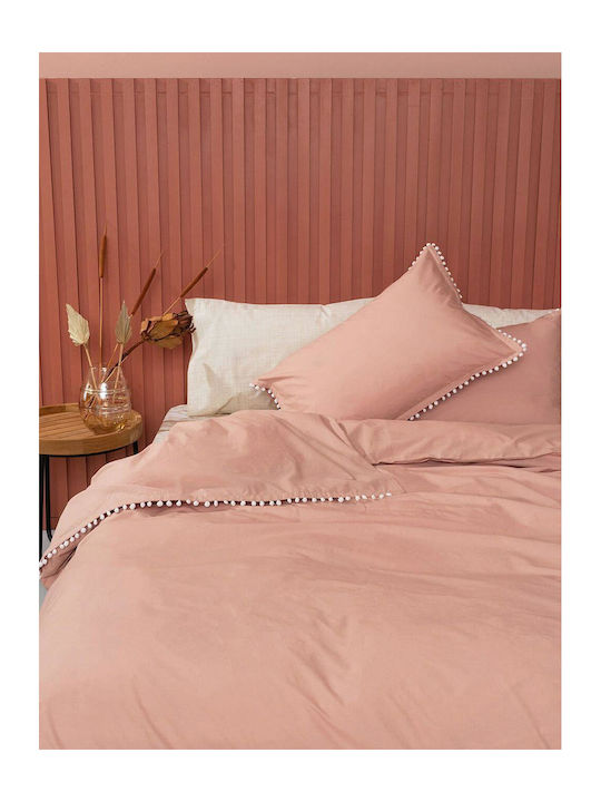 Palamaiki Husă de Pilotă Bumbac Single 170x240 Pon Pon Rose