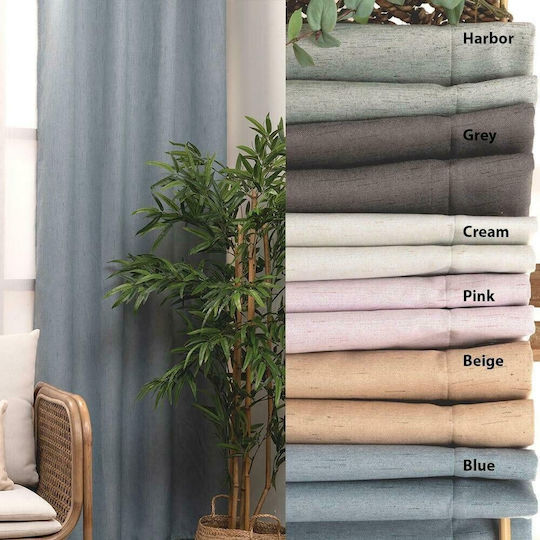 Palamaiki Vorhang mit Grommet Loria Blue 140x260cm