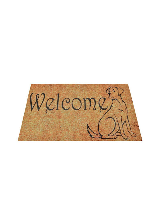 Click Entrance Mats Carpet Welcome Dog Yellow 40x60cm Thickness 20mm 2pcs