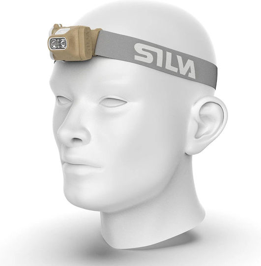 Silva Rechargeable Headlamp LED IPX5 with Maximum Brightness 350lm Terra Scout H 3xAAA Beige