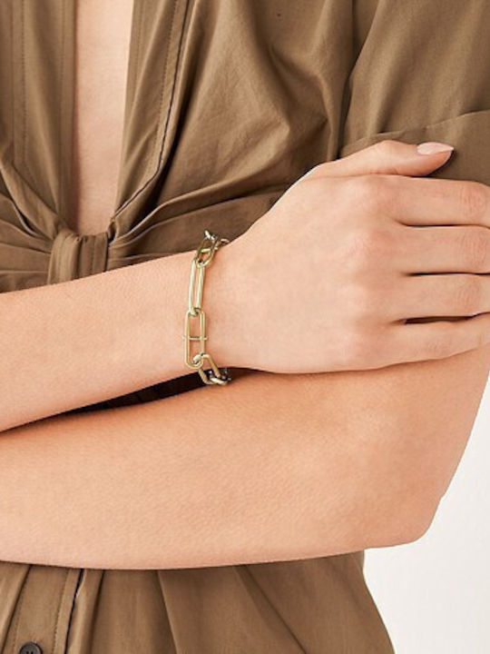 Fossil Fossil Heritage D-Link Women's Bracelet Chain Made of Stainless Steel Gold Plated 19cm