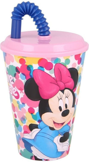 Stor Minnie Feel Good Ποτήρι Νερού από Πλαστικό με Καλαμάκι 430ml
