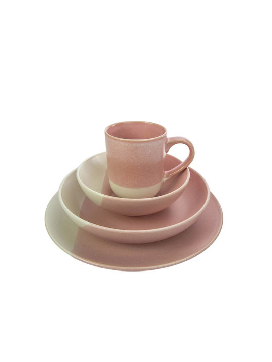Viosarp Deep Porcelain Pink Plate with Diameter 23.5cm