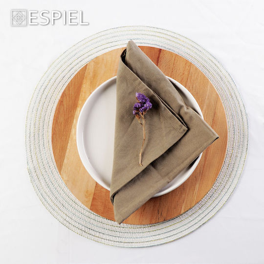 Espiel Σουπλά Πλαστικό Λευκό 38x38cm