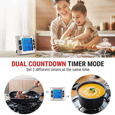 Digital Kitchen Timer ThermοPro Silver