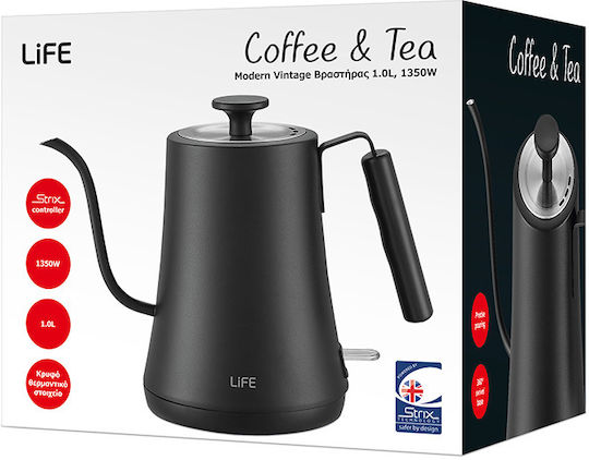 Life Strix Βραστήρας 1lt 1350W Μαύρος