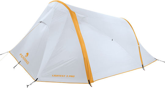 Ferrino Lightent Pro 3 Camping Tent Tunnel Gray with Double Cloth 4 Seasons for 3 People Waterproof 3000mm 215x115x80cm