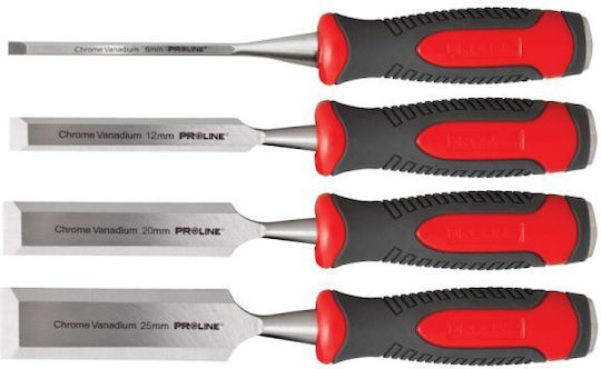 Proline tools Straight Chisel with Non-Slip Handle 4pcs