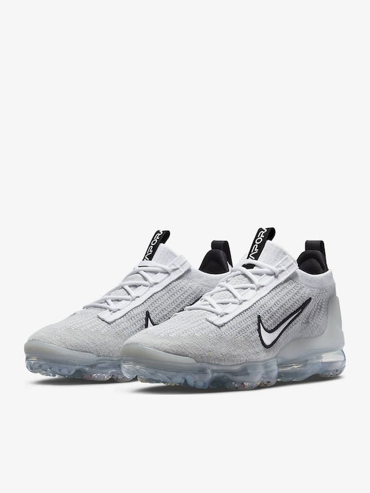 Air Vapormax 2021 Flyknit Herren Sneakers White / Black / Metallic Silver