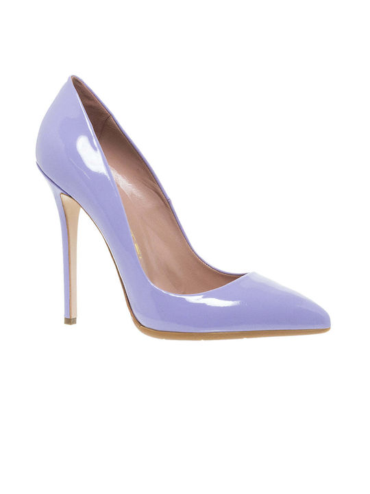 Mourtzi Patent Leather Pointed Toe Lila Heels