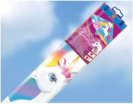 Gunther Triangular Kite Unicorn Emma Plastic with Twine & Storage Bag 115x63cm 1pcs