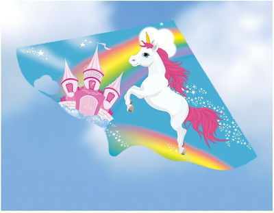 Gunther Pliant Kite Unicorn Emma Plastic cu sfoară și sac de depozitare 115x63cm