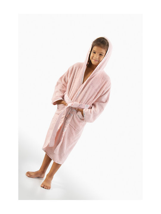 Guy Laroche Kids Hooded Bathrobe Forest Pudra