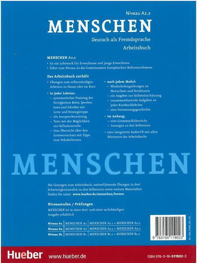 MENSCHEN A2.2 arbeitsbuch (+ CD)