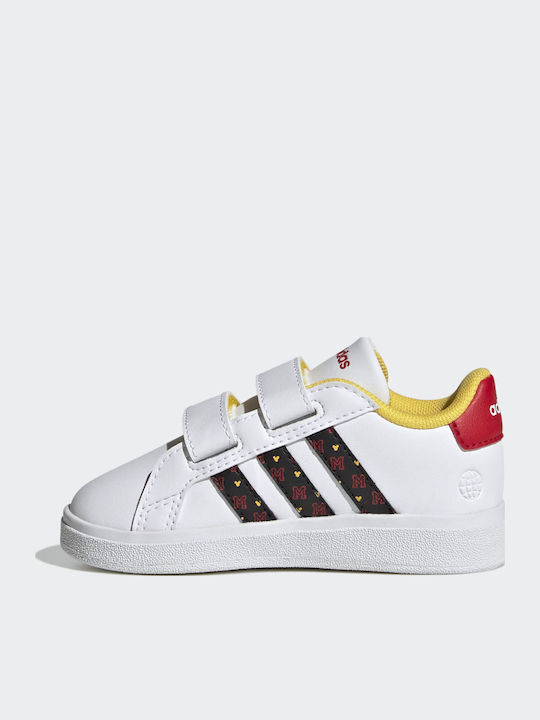 Grand Court Grand Court Mickey Kids Sneakers with Scratch White