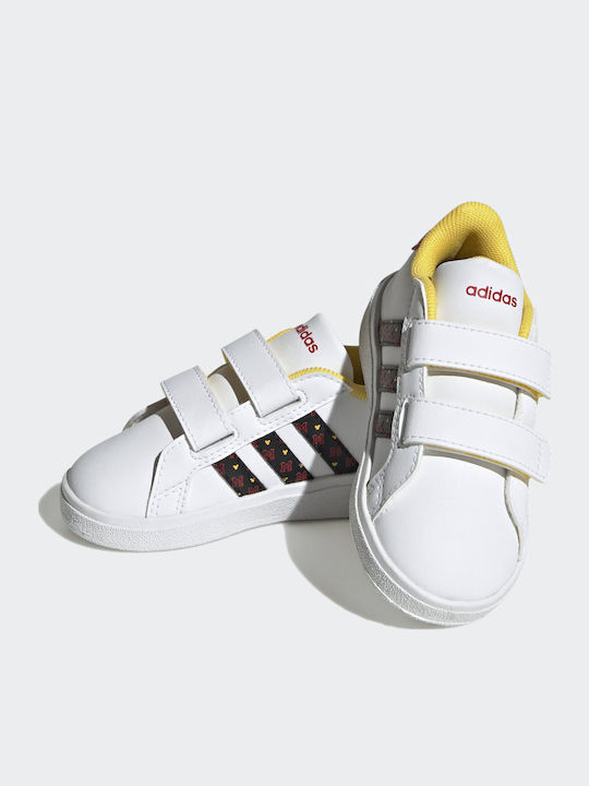 Grand Court Grand Court Mickey Kids Sneakers with Scratch White