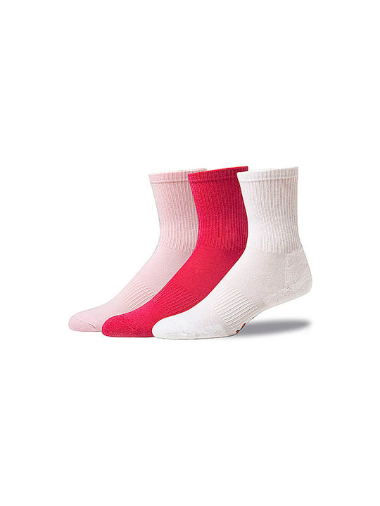 Xcode Tennissocken Weiß/Rosa/Fuchsia 3 Paare