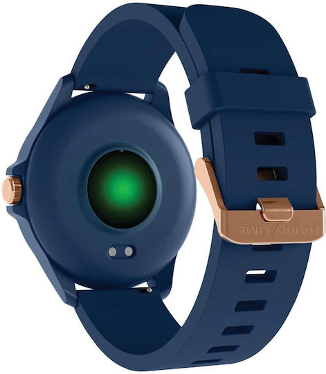 Harry Lime HA07 Aluminium 46mm Smartwatch με Παλμογράφο (Μπλε)