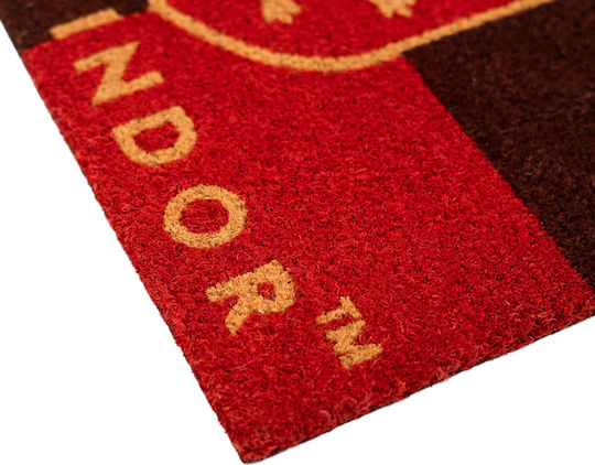 Grupo Erik Fußmatte aus Kokosnussfasern mit rutschfester Unterlage Harry Potter Gryffindor Rot 40x60cm