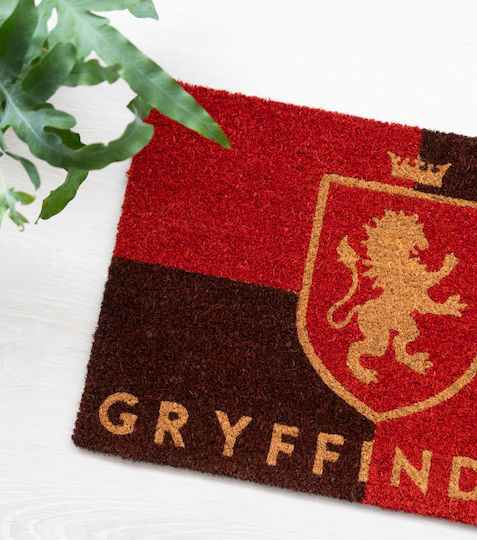 Grupo Erik Fußmatte aus Kokosnussfasern mit rutschfester Unterlage Harry Potter Gryffindor Rot 40x60cm