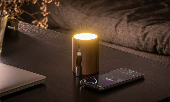 Gingko Drum Light Bluetooth Speaker 5W with Battery Life up to 8 hours American Walnut