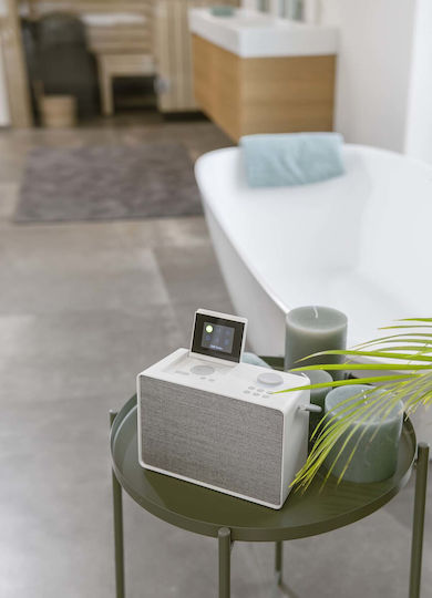 Pure Evoke Play Bluetooth Speaker 40W with Radio and Battery Life up to 12 hours Cotton White