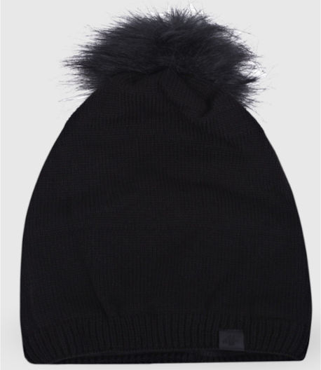 Beanie Γυναικείος Σκούφος Πλεκτός σε Μαύρο χρώμα