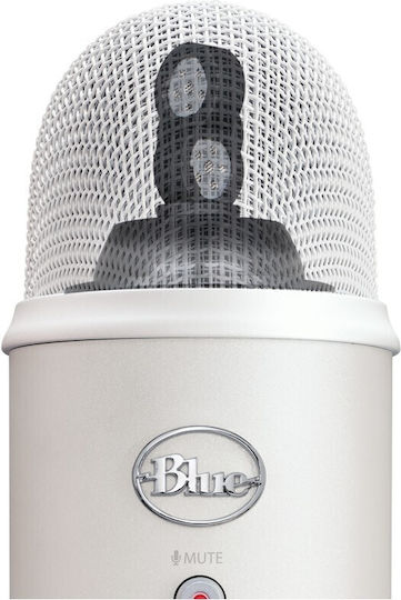 Blue Microphones Yeti Aurora Collection Πυκνωτικό Μικρόφωνο Επιτραπέζιο για Studio σε Λευκό Χρώμα