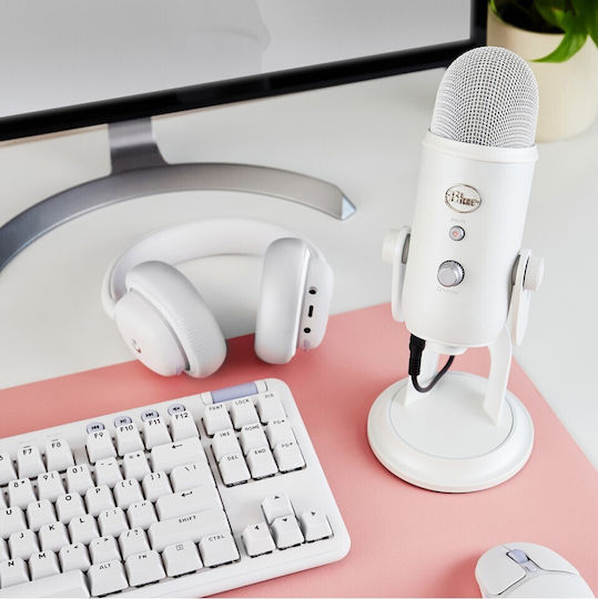 Blue Microphones Yeti Aurora Collection Πυκνωτικό Μικρόφωνο Επιτραπέζιο για Studio σε Λευκό Χρώμα