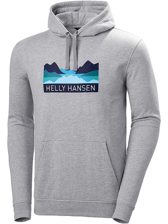 Helly Hansen Nord Men's Sweatshirt with Hood and Pockets Gray