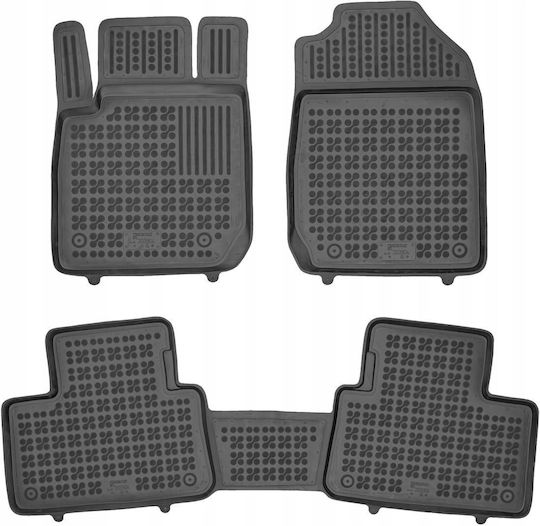 Rezaw Plast Set of Front and Rear Mats 3pcs Tray Type 2020+ Black