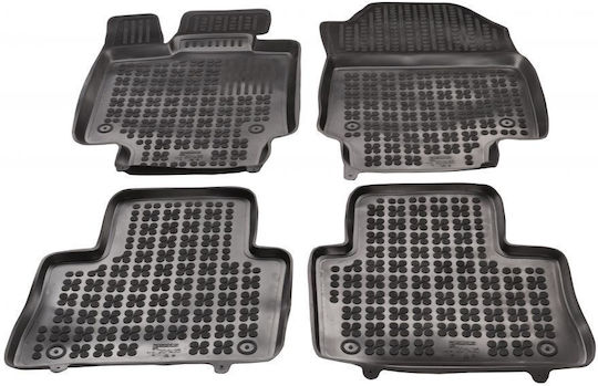 Rezaw Plast Set of Front and Rear Mats 4pcs Tray Type for Toyota RAV 4 (V) / Hybrid Black