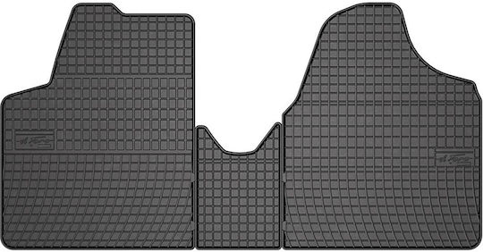 Frogum Σετ Μπροστινά και Πίσω Πατάκια 3τμχ για Peugeot Expert Fiat Scudo Citroen Jumpy 2007 Γκρι / Μαύρο