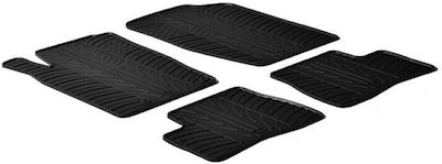 Gledring Set of Front and Rear Mats 4pcs from Rubber for Peugeot 206 Black