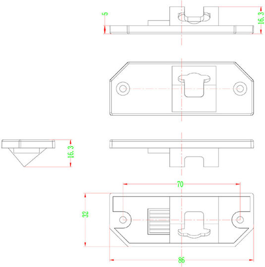 Ampire Wasserdichte Rückfahrkamera für Autos für Ford C-Max / Focus / Mondeo