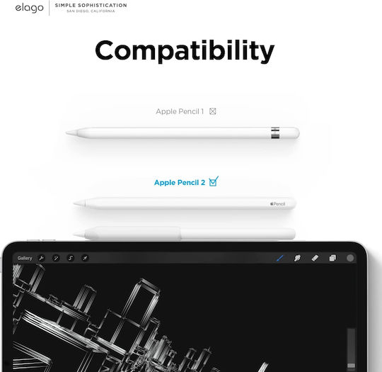 Elago Stylus Case Grip 2 Pack in Black/White color