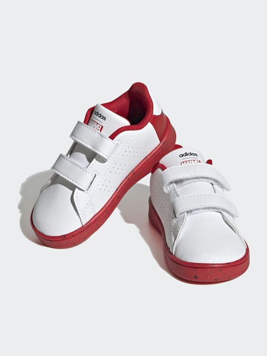 Marvel Advantage Hook Loop Παιδικά Sneakers με Σκρατς Λευκά