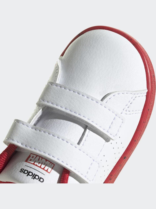 Marvel Advantage Hook Loop Παιδικά Sneakers με Σκρατς Λευκά