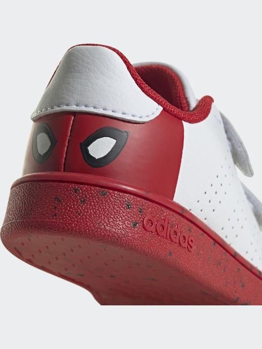 Marvel Advantage Hook Loop Παιδικά Sneakers με Σκρατς Λευκά