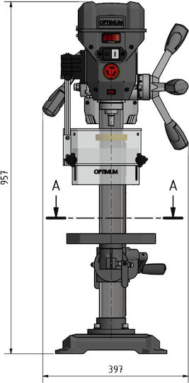 Optimum Benchtop Drill Press Optidrill Dq 20V with Power 750 Watt