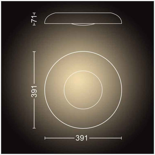 Philips Smart Deckenleuchte 39cm Weiß mit Integrierter LED