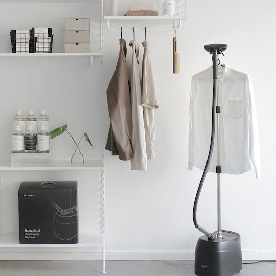 Steamery Stratus Ατμοκαθαριστής Ρούχων Δαπέδου 1850W με Δοχείο 3.2lt Μαύρος