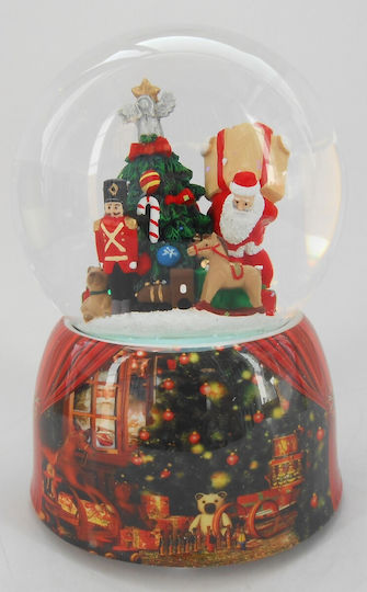 Crăciun Glob de Zăpadă cu Moș Crăciun 12x12cm 1buc