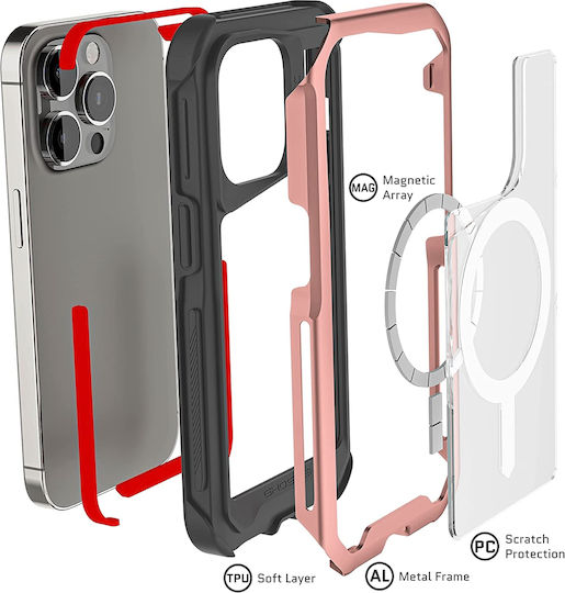 Ghostek Atomic Slim 4 Back Cover Πλαστικό Μαγνητικό Ροζ (iPhone 14 Pro)