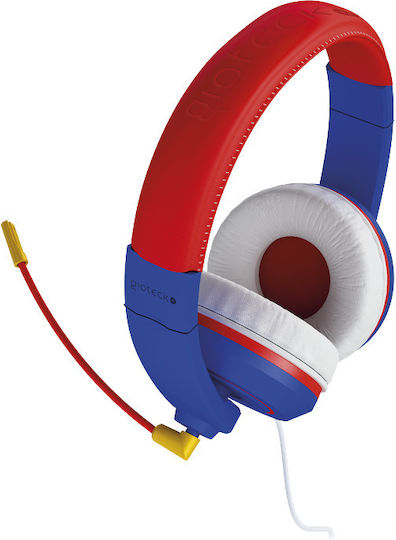 Gioteck XH-100S Over Ear Gaming Headset με σύνδεση 3.5mm Blue/Red