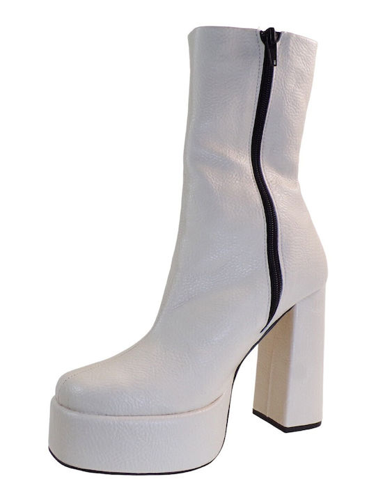 Stiefeletten Damen Weiß