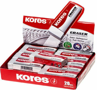 Kores Eraser for Pencil and Pen KE-20 1pcs White